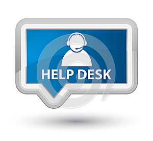 Help desk (customer care icon) prime blue banner button
