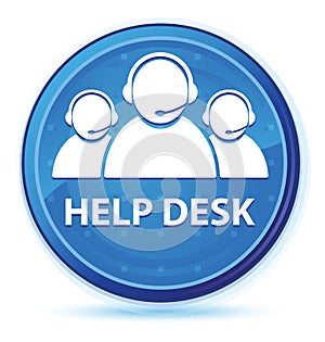 Help desk (customer care team icon) midnight blue prime round button