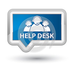 Help desk (customer care team icon) prime blue banner button
