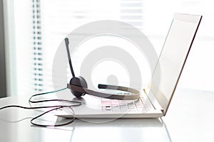 Help desk, customer service, support hotline or call center photo