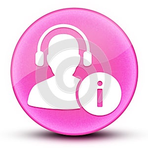 Help Desk eyeball glossy elegant pink round button abstract