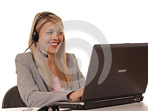 Help Desk Girl Smiling