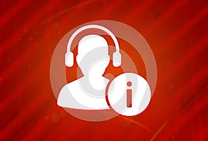 Help Desk icon isolated on abstract red gradient magnificence background