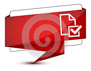 Help Desk icon isolated on elegant red tag sign illustration