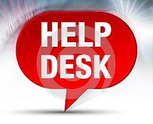 Help Desk Red Bubble Background