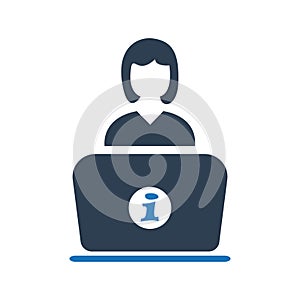 Help desk,Receptionist, Customer Services, Employee,Business person icon