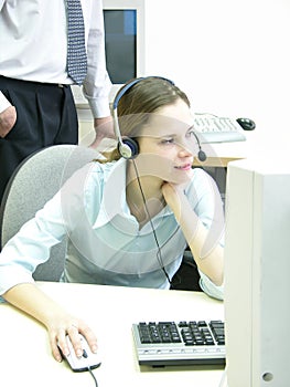 Help-desk young girl