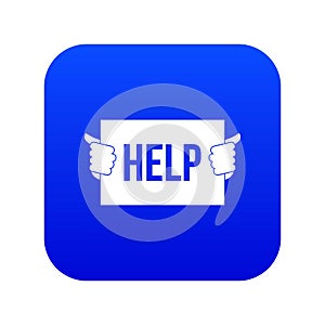 Help icon digital blue