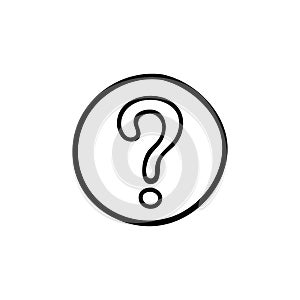 Help icon. Help symbol on application. Question mark. Vector illustration isolated on a blank background which can be edited and r