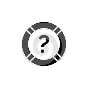 Help icon. online learning and course icon. Perfect for application, web, logo and presentation template. icon design solid style