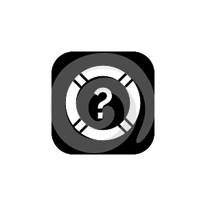 Help icon. Online Learning icon. Perfect for application, web, logo and presentation template. icon design solid rounded style