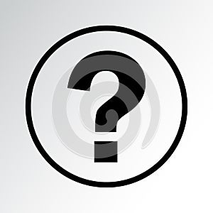 Help icon. Question mark. Vector illustration