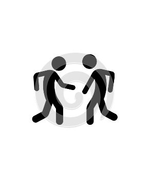 Help icon,two man,vector best flat help icon.