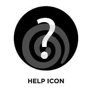 Help icon vector isolated on white background, logo concept of H