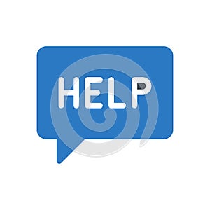 Help vector glyph colour icon