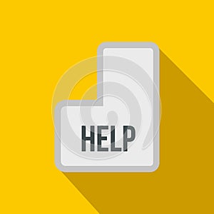 Help key icon, flat style