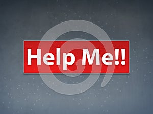 Help Me!! Red Banner Abstract Background