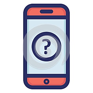 Help, mobile Isolated Vector icon which can easily modify or edit