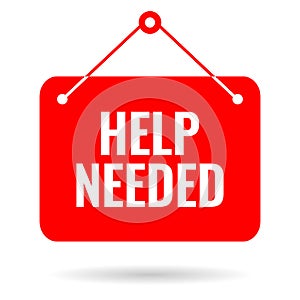 Help needed vector sign photo