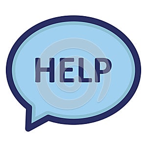 Help, online Isolated Vector icon which can easily modify or edit