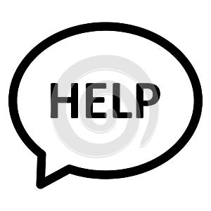 Help, online Isolated Vector icon which can easily modify or edit
