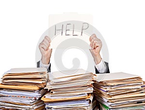 Help -Overworked businessman photo