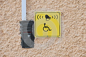 Help people with disabilities. call to a disabled person. wheelchairs. A person cannot shop. Wheelchair In Front Of Stairs
