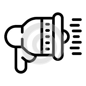 Help people megaphone icon outline vector. Ship lifeboat