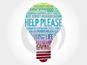 Help please bulb word cloud