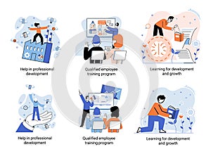 Help in professional development. Qualified employee training program. Learning for software development and growth