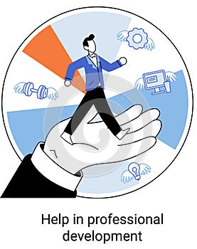 Help in professional development. Qualified employee training program. Human resource management