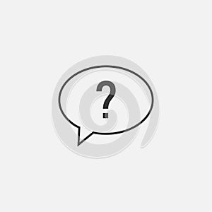 Help, query, question mark, support icon. Vector illustration, flat design