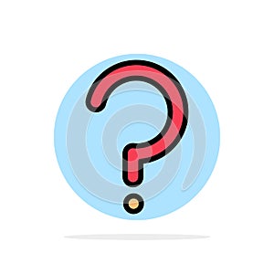 Help, Question, Question Mark, Mark Abstract Circle Background Flat color Icon