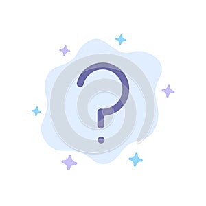 Help, Question, Question Mark, Mark Blue Icon on Abstract Cloud Background