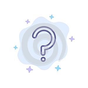 Help, Question, Question Mark, Mark Blue Icon on Abstract Cloud Background