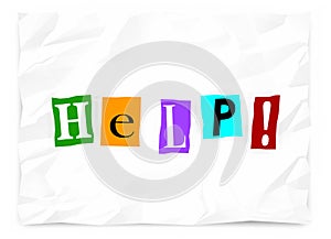 Help Ransom Note Call Plea Message Emergency