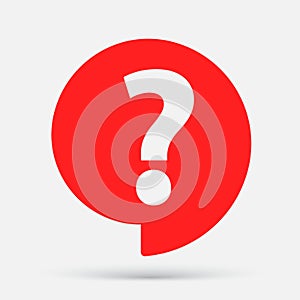 Help speech bubble symbol. FAQ. Question mark icon