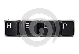 Help Spelled on Keyboard Black