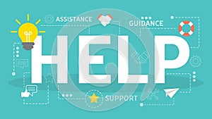 Help and support concept. Idea of customer service