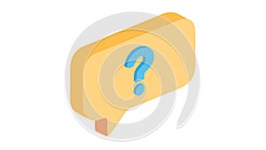 Help and Support Icon with Question Mark Bubble, vector design Generative AI