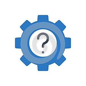 Help vector glyph colour icon