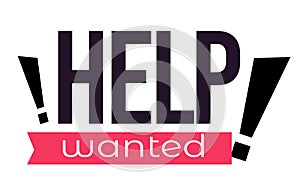 Help wanted sign isolated icon, hiring personnel