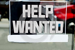 Help Wanted Sign With Space For Own Text