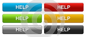 Help web buttons colorful on white