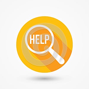 Help Word Magnifying Glass