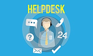 Helpdesk Customer Support Communication Enquiry Concept