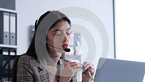 Helpdesk Employee Talking With Customers During Call