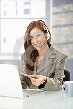 Helpdesk operator at work