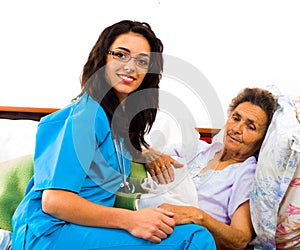 Helpful Nurses with Patients