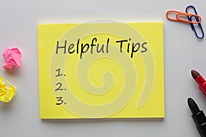Helpful Tips List photo